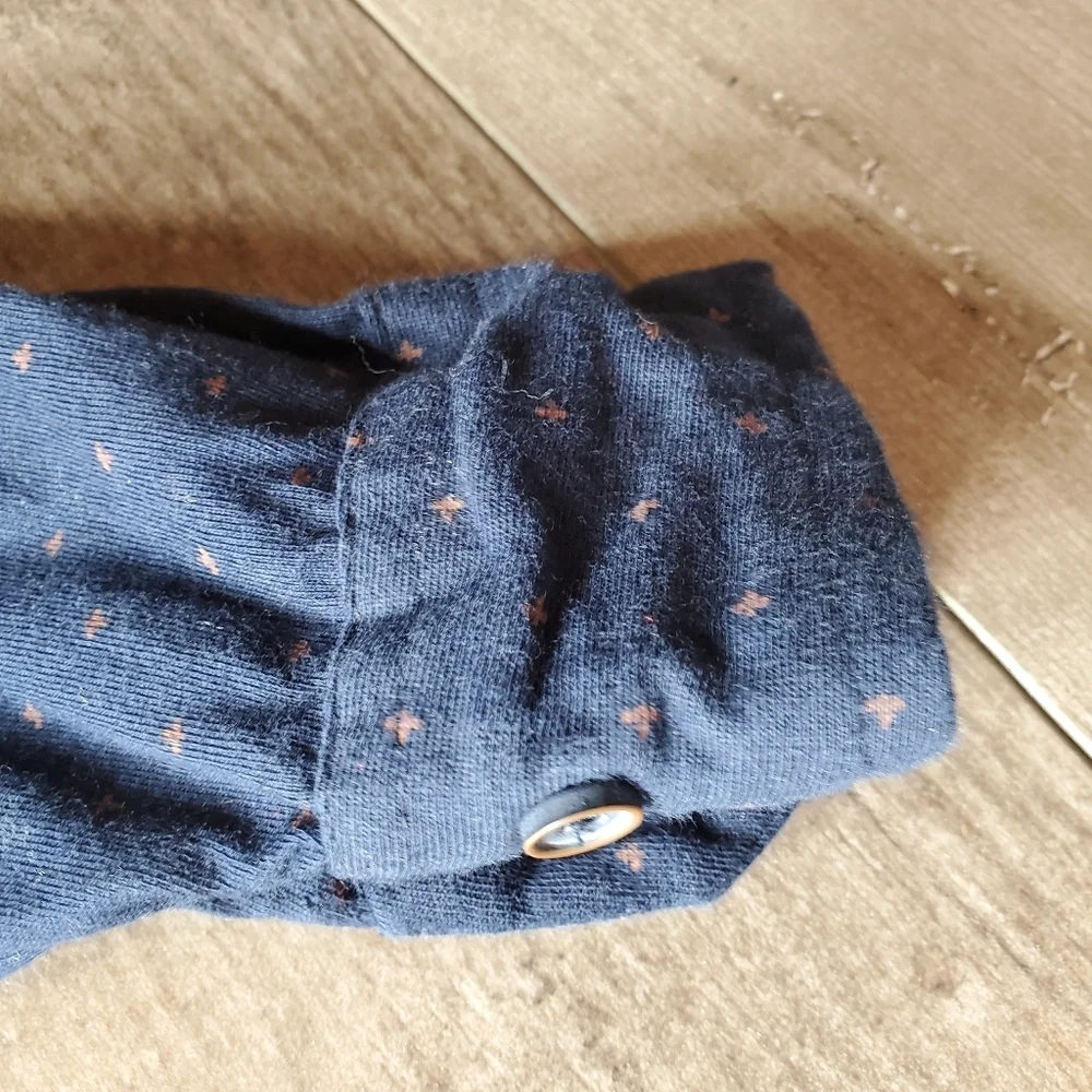 craft + flow blue and tan button down dress shirt little boy size 5 100% cotton